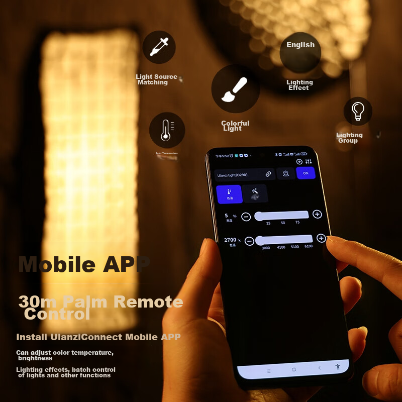 Ulanzi VL120Bi 120W Dual-Color Temperature Fill Light, V-Mount Video Continuous...