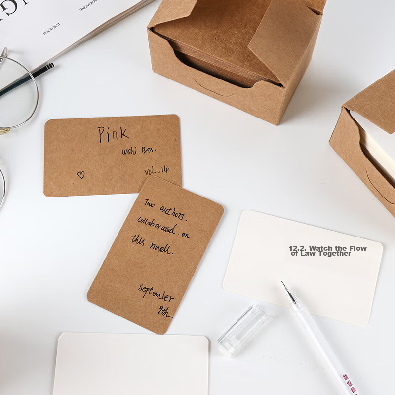 TaTanice Blank Card Paper, 100 Sheets DIY Postcards, Portable English Vocabulary...