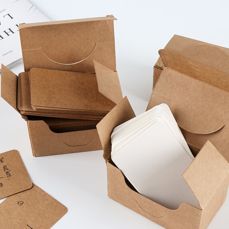 TaTanice Blank Card Paper, 100 Sheets DIY Postcards, Portable English Vocabulary...