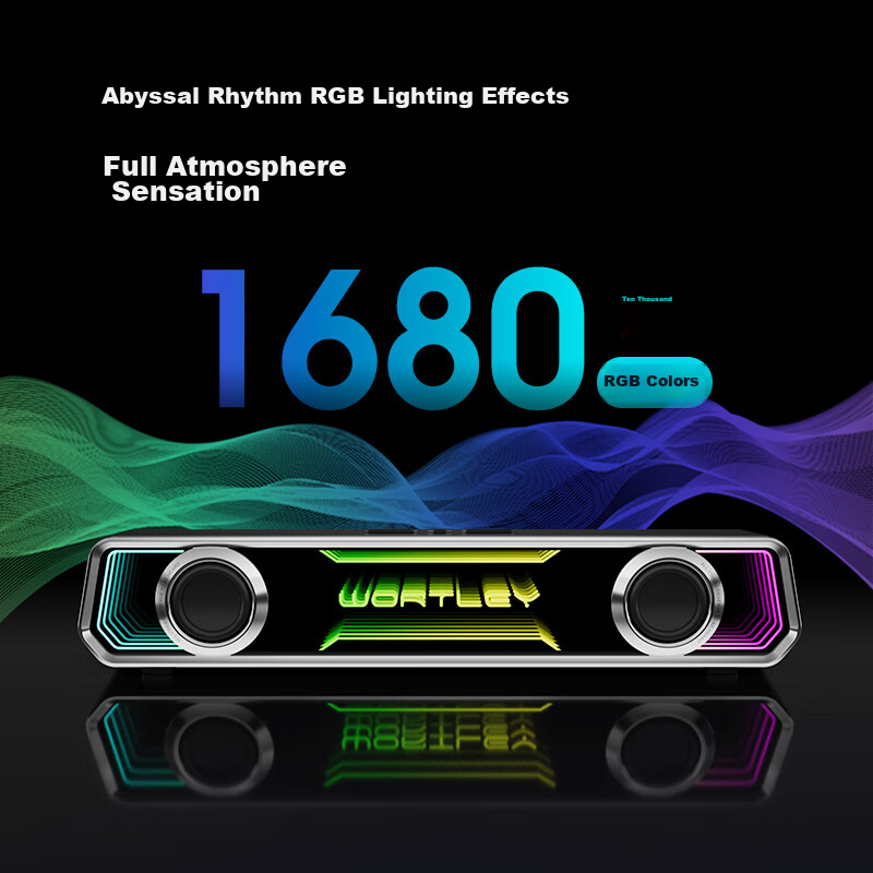 Wortley Abyss Speaker, All-In Computer Speaker with Microphone, Desktop Home Gam...