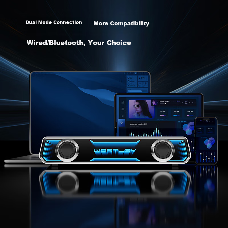 Wortley Abyss Speaker, All-In Computer Speaker with Microphone, Desktop Home Gam...
