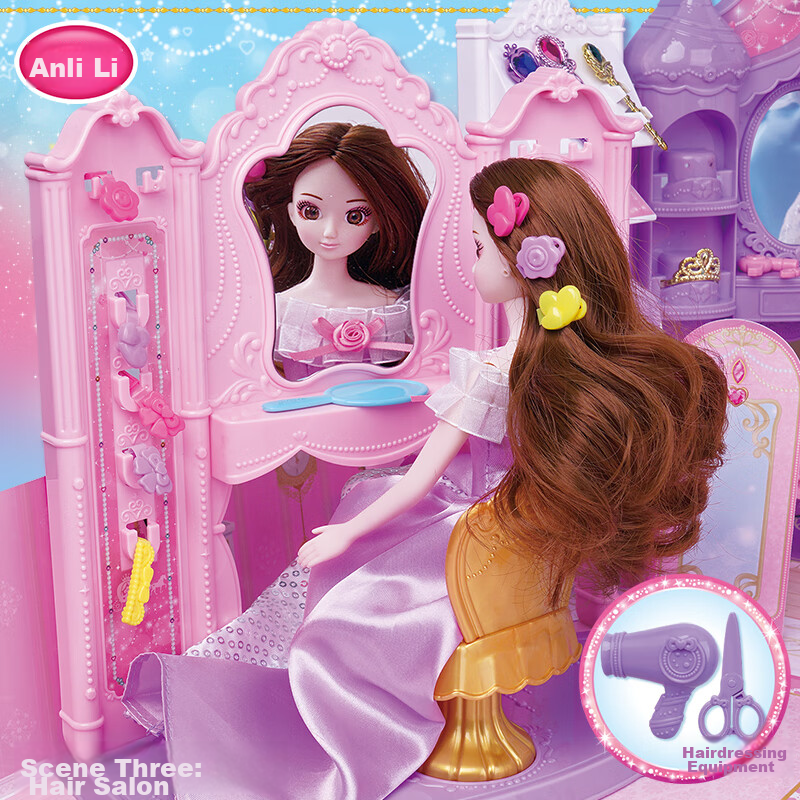 Anlieli Children's Toys, Girls' Gift, Dress-Up Doll, Pretend Play, Barbie Doll,...