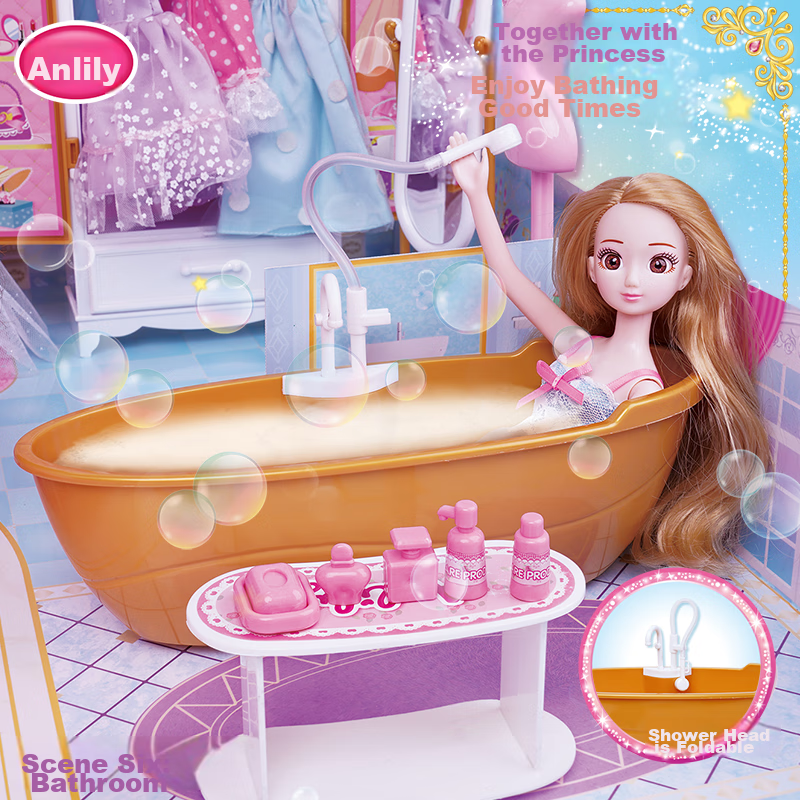 Anlieli Children's Toys, Girls' Gift, Dress-Up Doll, Pretend Play, Barbie Doll,...