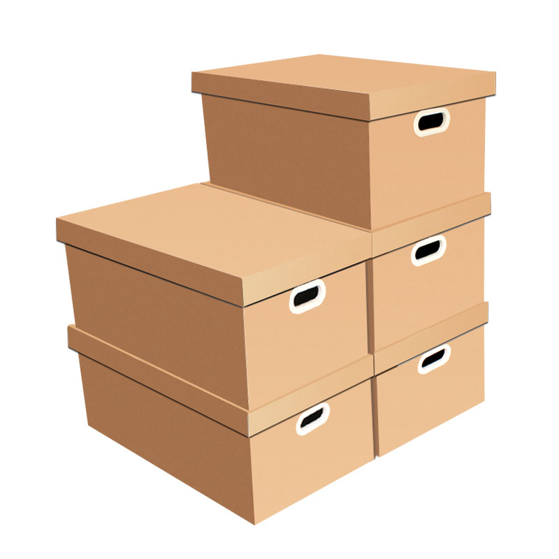 QDZX Moving Cardboard Boxes with Handles, 54*36*26 (5 Large File Boxes with Lids...