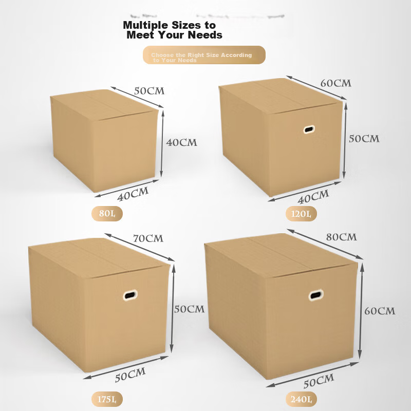 QDZX Moving Cardboard Boxes with Handles, 54*36*26 (5 Large File Boxes with Lids...