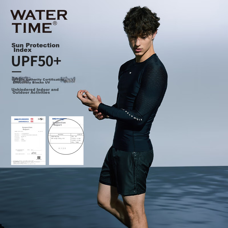 WATERTIME/Shuichuan Men's Swimwear Set, Long-Sleeve Quick-Dry Swimsuit And Swim...