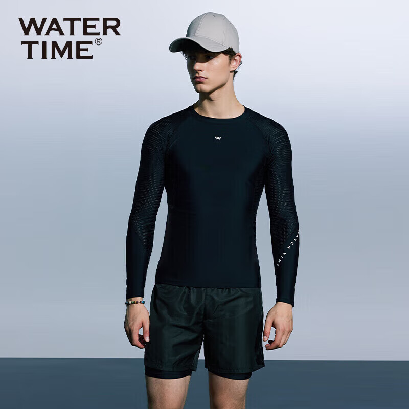 WATERTIME/Shuichuan Men's Swimwear Set, Long-Sleeve Quick-Dry Swimsuit And Swim...