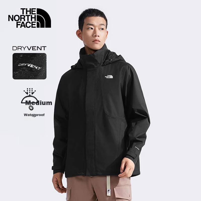 The North Face Men's Outdoor Windproof Single-Layer Hard Shell Jacket 8AUM Black...