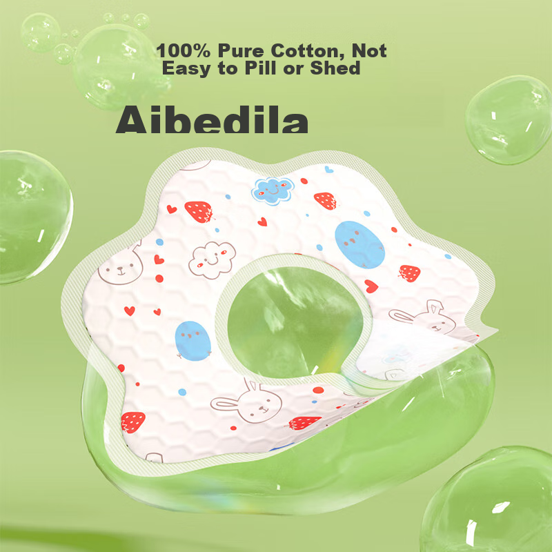 Ankexin Disposable Baby Bibs [20 Pieces], Rotatable Infant Washless Bib, Individ...