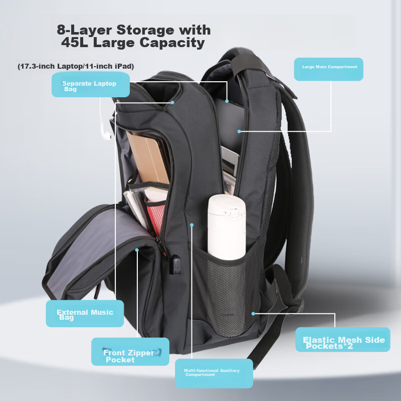 VICTORIATOURIST Backpack for Men, 17.3-Inch Gaming Laptop Bag, Large Capacity Sc...