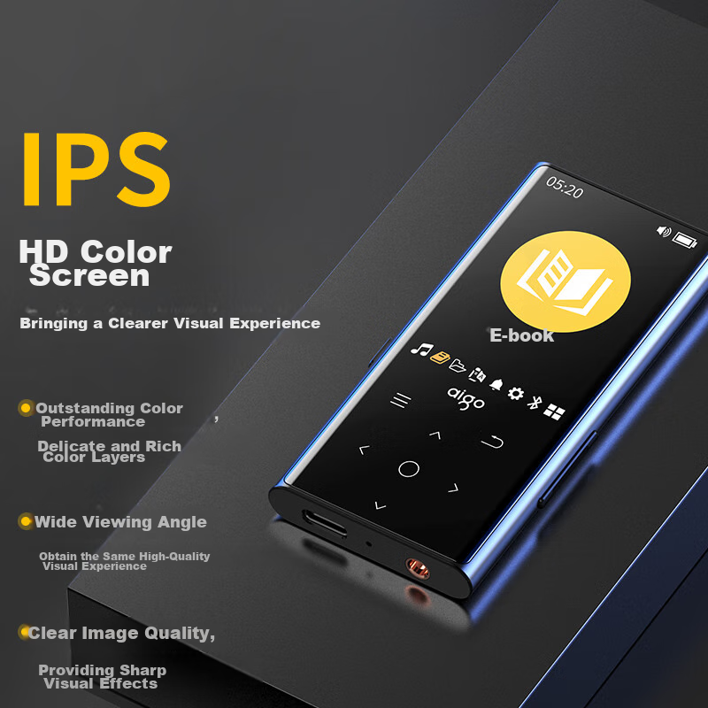 Aigo 801 64GB MP3/MP4 Player, Lossless HIFI External Speaker, Bluetooth Music Pl...