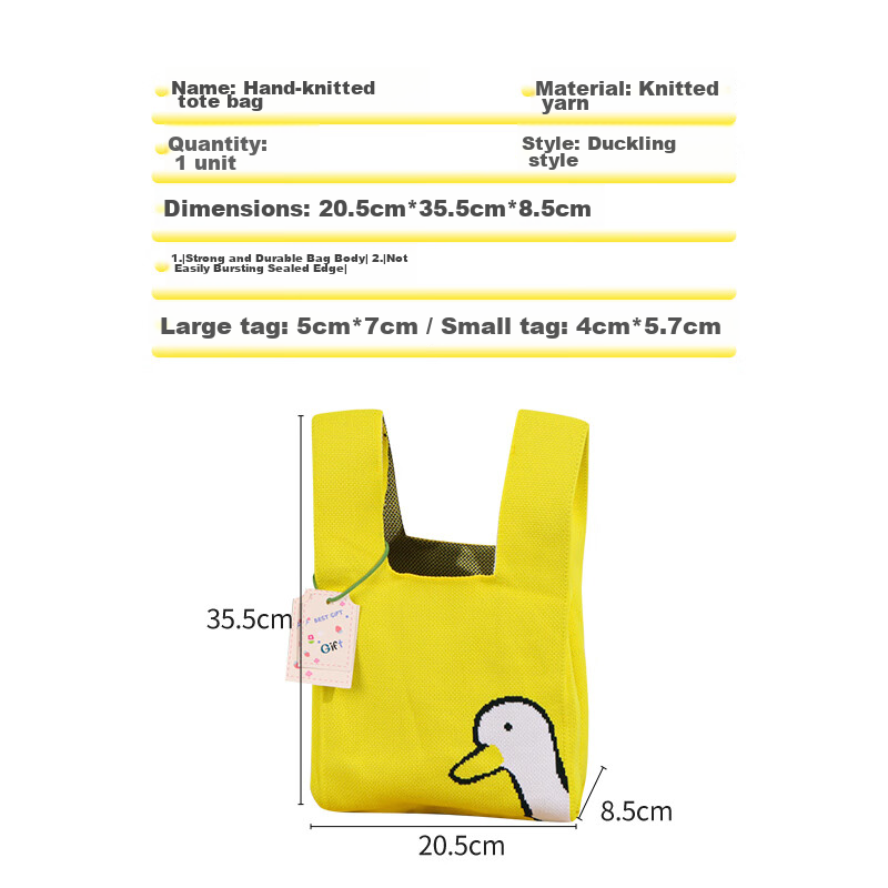 TaTanice Gift Bag, Knitted Handbag, Birthday Gift Bag, Party Favor Bag, Tote Wri...