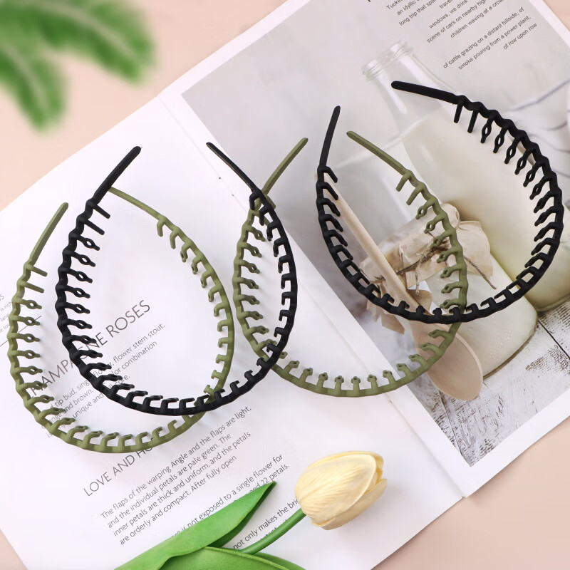 TaTanice Headband, Face Washing Headband, Hairpin with Teeth, Non-Slip, for Smal...