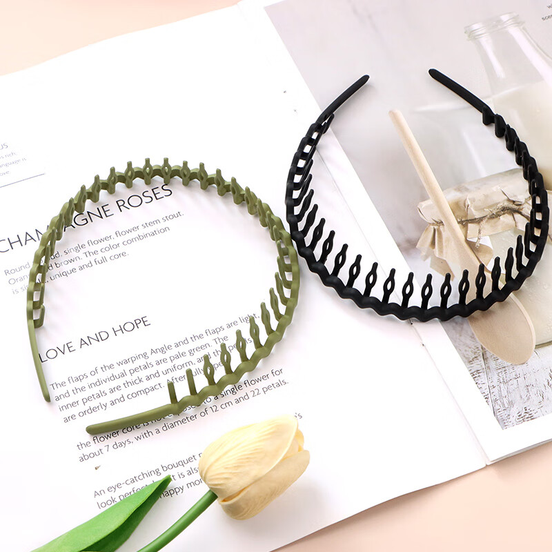 TaTanice Headband, Face Washing Headband, Hairpin with Teeth, Non-Slip, for Smal...