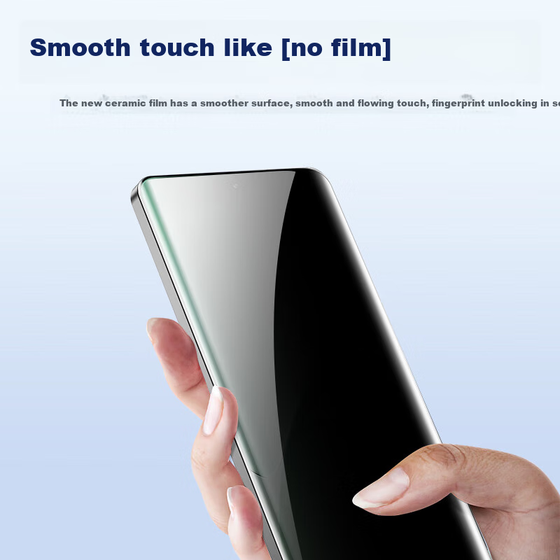 Smorss Ultrasonic Unlock Anti-Peeping Non-Tempered Glass Screen Protector for Xi...