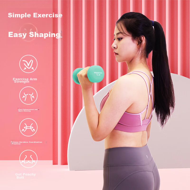 PROIRON Puli'ai Colored Powder-Coated Dumbbell for Women, Home Use, Children, Mi...