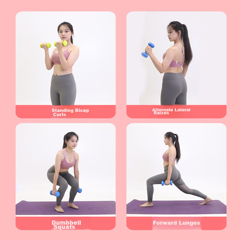 PROIRON Puli'ai Colored Powder-Coated Dumbbell for Women, Home Use, Children, Mi...