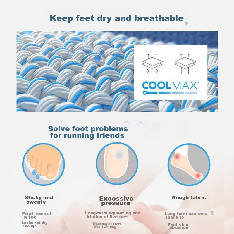 AONIJIE Socks for Men And Women, Five-Toe Socks, Marathon Professional Running H...