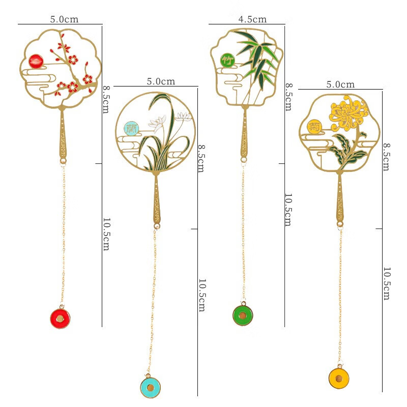 TaTanice Bookmark, Birthday Gift, Chinese-Style Creative Gift, Metal Plum Blosso...