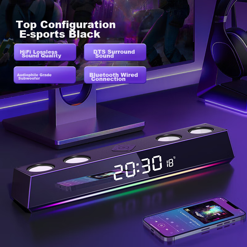 Wortley German Berlin Voice Computer Speakers, Desktop Home Gaming Wired All-In...