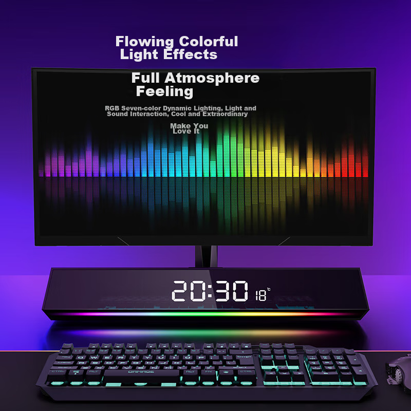 Wortley German Berlin Voice Computer Speakers, Desktop Home Gaming Wired All-In...