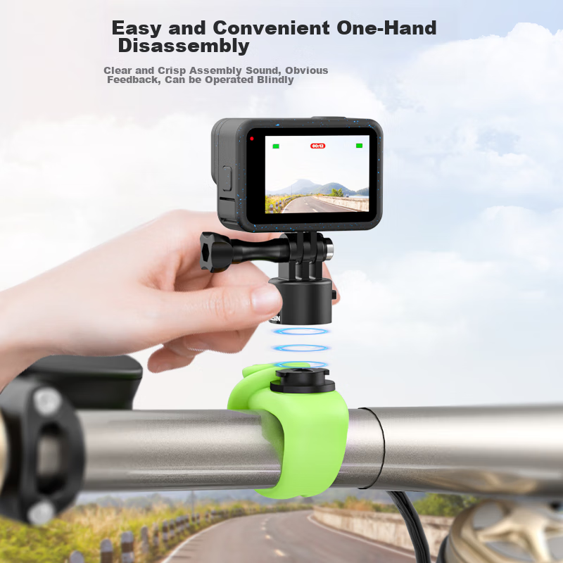 TELESIN Quick-Release Elastic Handle Clamp for DJI Action 4/5 Pro, Flexible Brac...