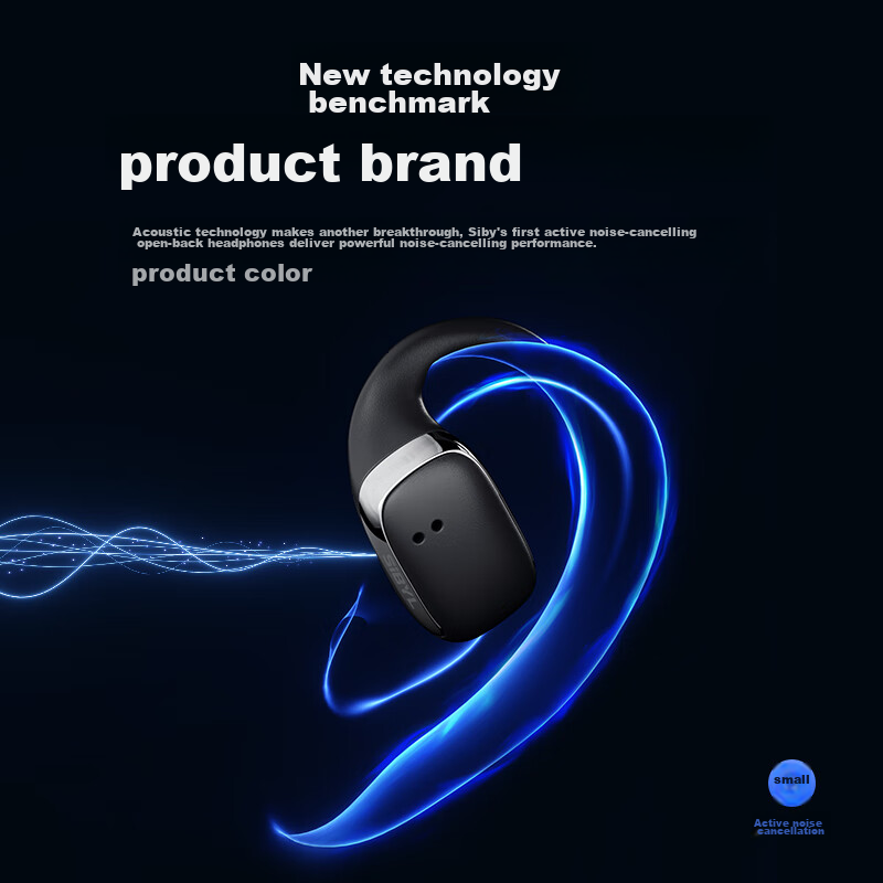 Sibyl B1 [ANC Active Noise Cancellation] Open-Ear Headphones, Bluetooth Wireless...