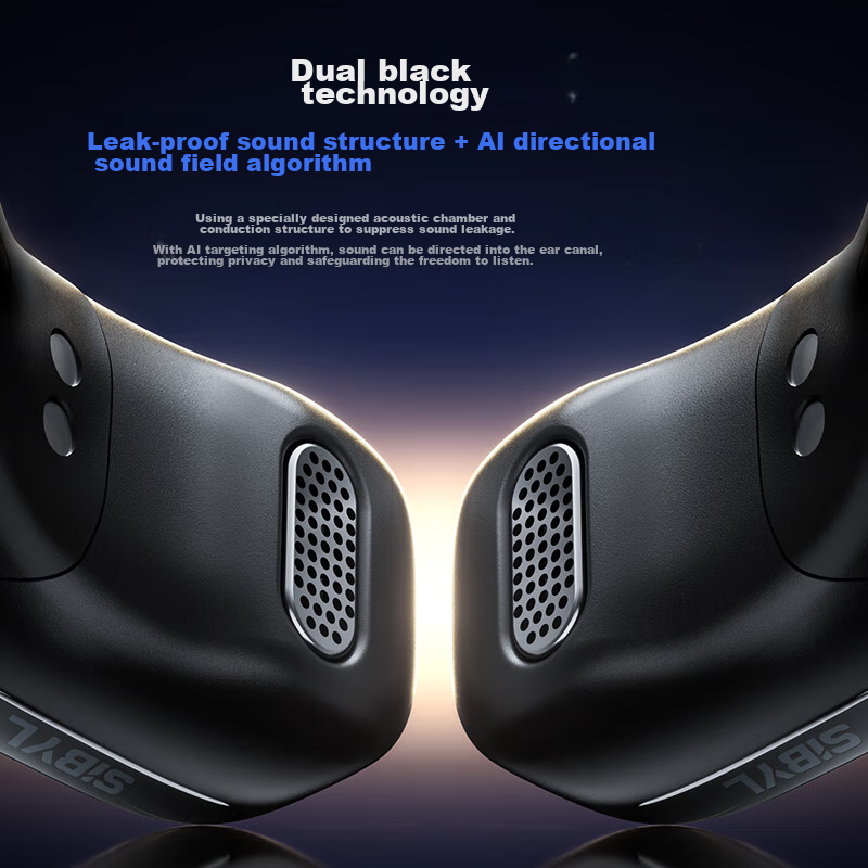 Sibyl B1 [ANC Active Noise Cancellation] Open-Ear Headphones, Bluetooth Wireless...