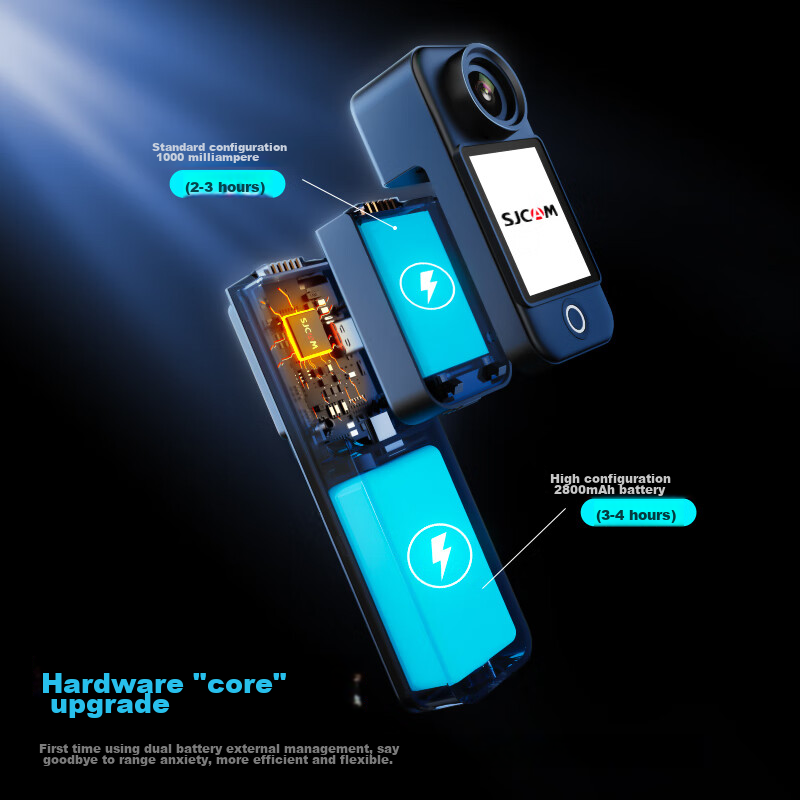 SJCAM C300 Extended Battery Version Thumb-Sized Action Camera for Motorcycle Hel...