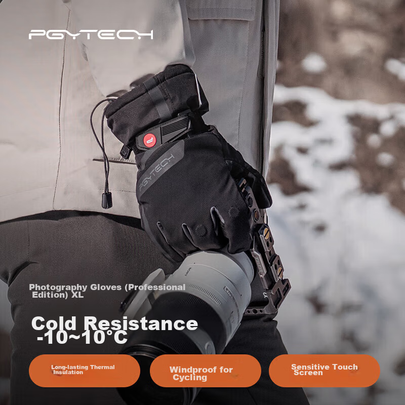PGYTECH Photography Gloves, Fleece-Lined Warm Gloves, Cold-Resistant Cycling And...