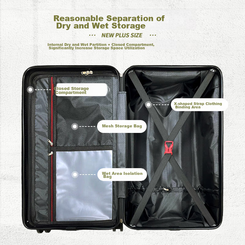 SOO Large Capacity Suitcase for Men And Women, 29-Inch Extra-Large Leather Lugga...