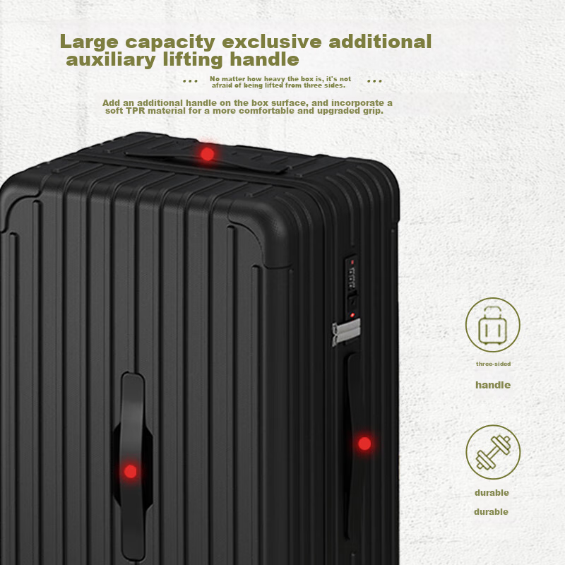 SOO Large Capacity Suitcase for Men And Women, 32-Inch Extra-Large Leather Lugga...