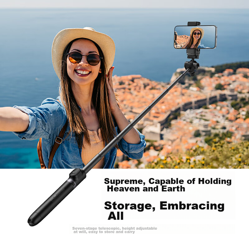 W&P Selfie Stick Tripod with Anti-Shake Live Streaming Floor Stand, Phone Holder...