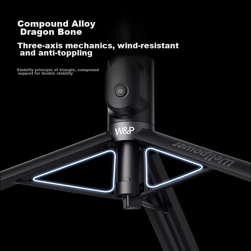 W&P Selfie Stick Tripod with Anti-Shake Live Streaming Floor Stand, Phone Holder...
