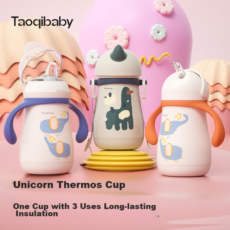Taoqibaby Insulated Cup with Straw for Infants, Baby Sippy Cup, Elementary Schoo...