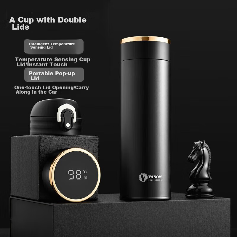 Vanow Smart Insulated Mug for Men And Women, 316 Stainless Steel Water Cup, Port...