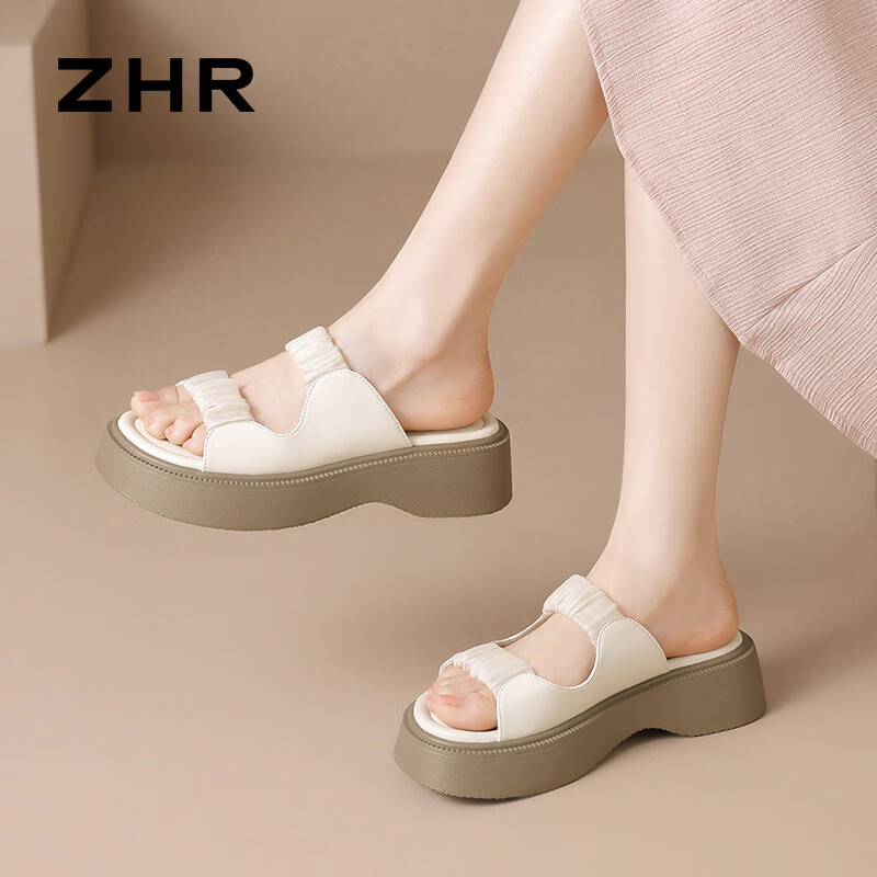 ZHR Women's Slippers, Summer Thick-Soled, Chanel-Style Versatile Outdoor Shoes,...