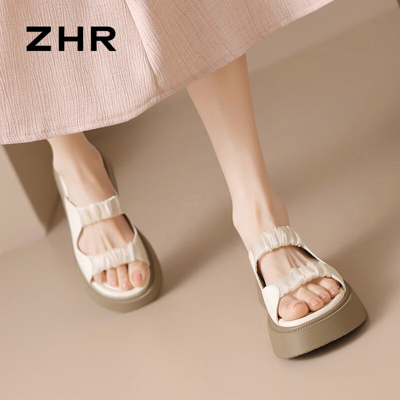 ZHR Women's Slippers, Summer Thick-Soled, Chanel-Style Versatile Outdoor Shoes,...
