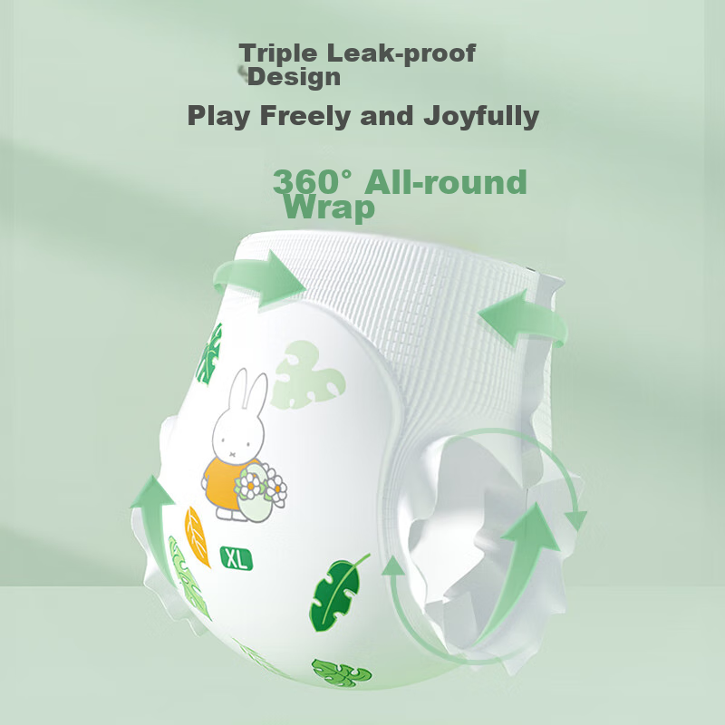 Solove Miffy Garden Full-Coverage Skin-Friendly Soft Pull-Up Pants, XXL Size, 30...