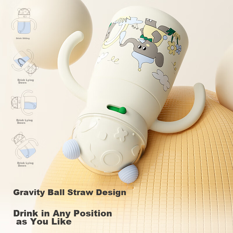 Taoqibaby Baby Insulated Cup, Water Bottle with Straw, Children's Cup, Baby Sipp...