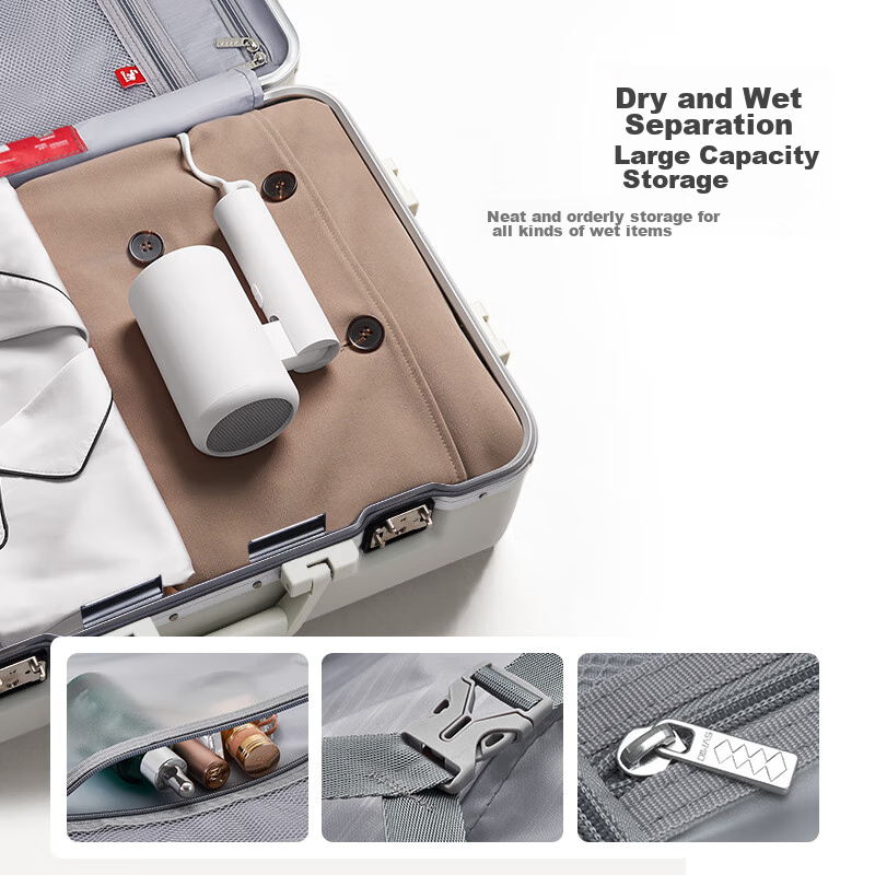 Aihua Xingzhe Series Luggage, 20-Inch Aluminum Frame Suitcase, Carry-On for Wome...