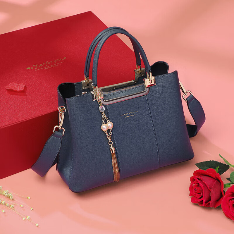 YUYULA Women's Handbag, Genuine Leather Tote Bag, Middle-Aged Brand Shoulder Bag...