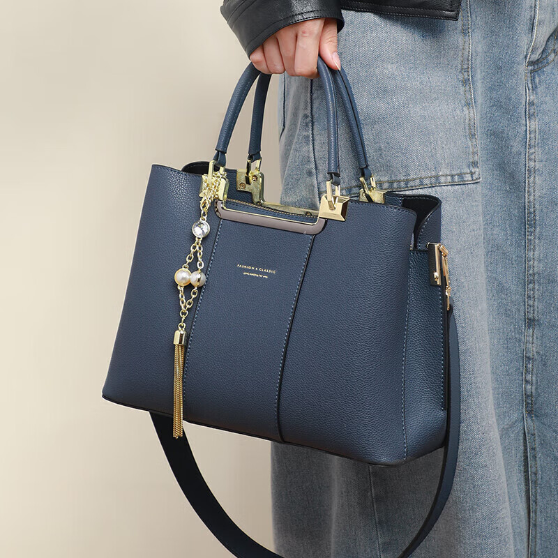 YUYULA Women's Handbag, Genuine Leather Tote Bag, Middle-Aged Brand Shoulder Bag...