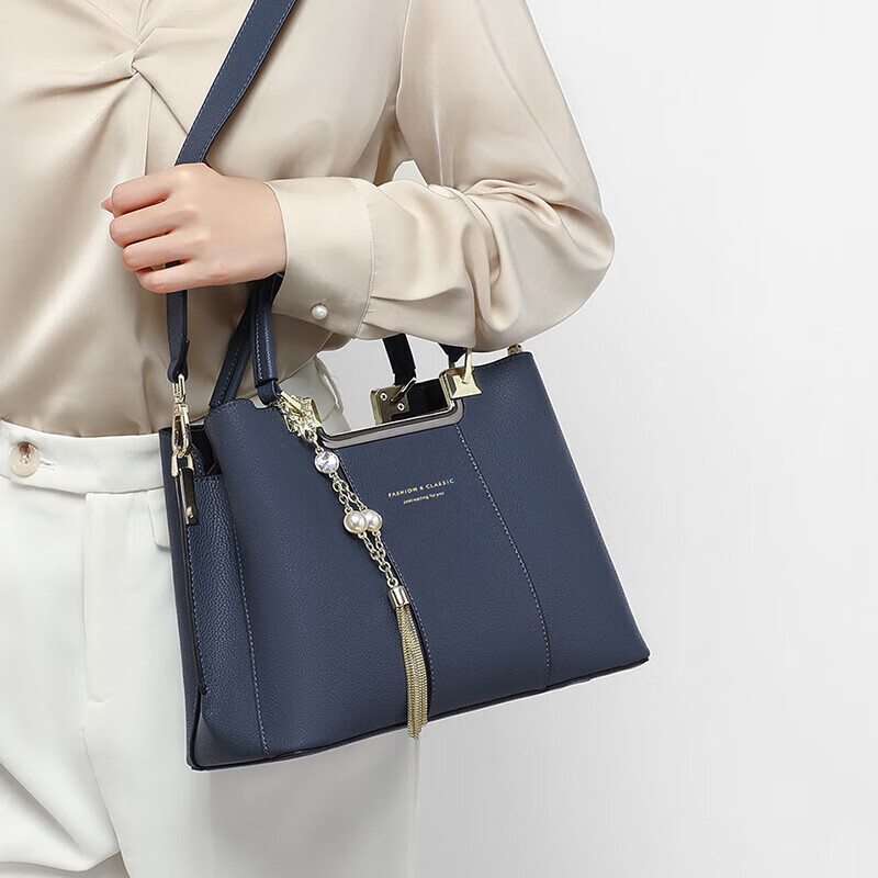 YUYULA Women's Handbag, Genuine Leather Tote Bag, Middle-Aged Brand Shoulder Bag...