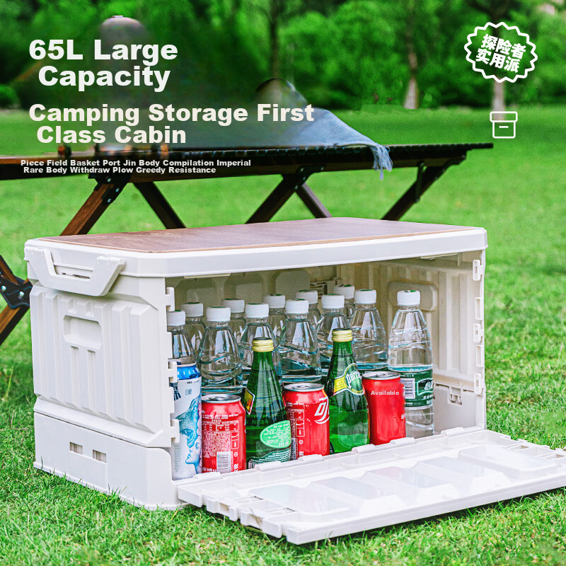 TANXIANZHE Outdoor Camping Storage Box, Foldable Camping Car Organizer, Car Trun...