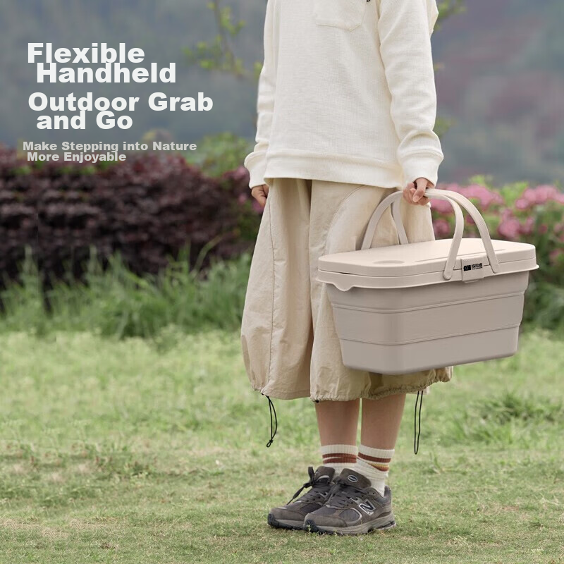 TANXIANZHE Explorer Storage Box, Picnic Basket, Outdoor Camping Foldable Cooking...