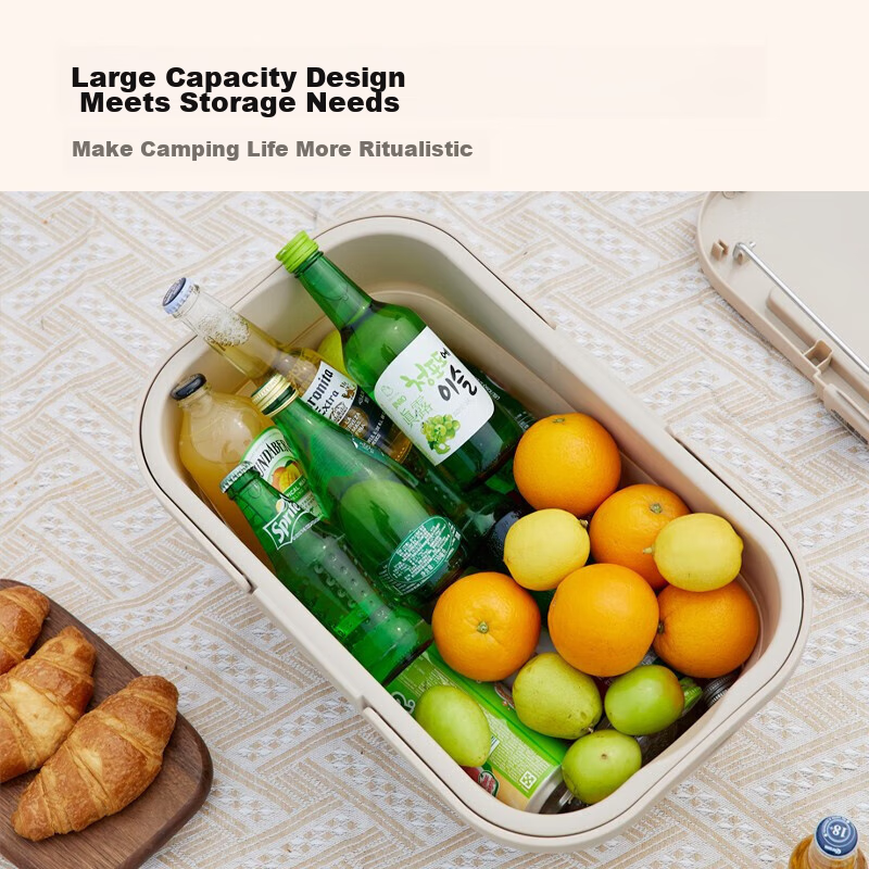 TANXIANZHE Explorer Storage Box, Picnic Basket, Outdoor Camping Foldable Cooking...