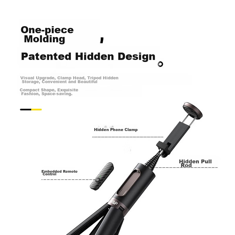 W&P Selfie Stick Tripod with Anti-Shake Gimbal, 360-Degree Rotation, Multifuncti...