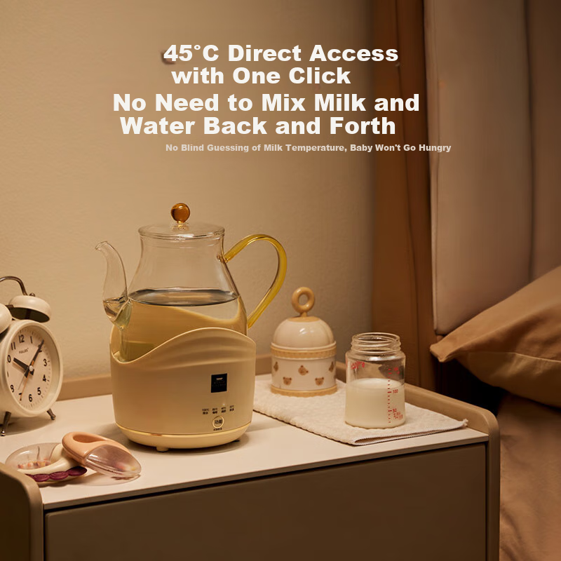 World Kitchen Corning Electric Glass Kettle Intelligent Milk Frother Home Milk W...