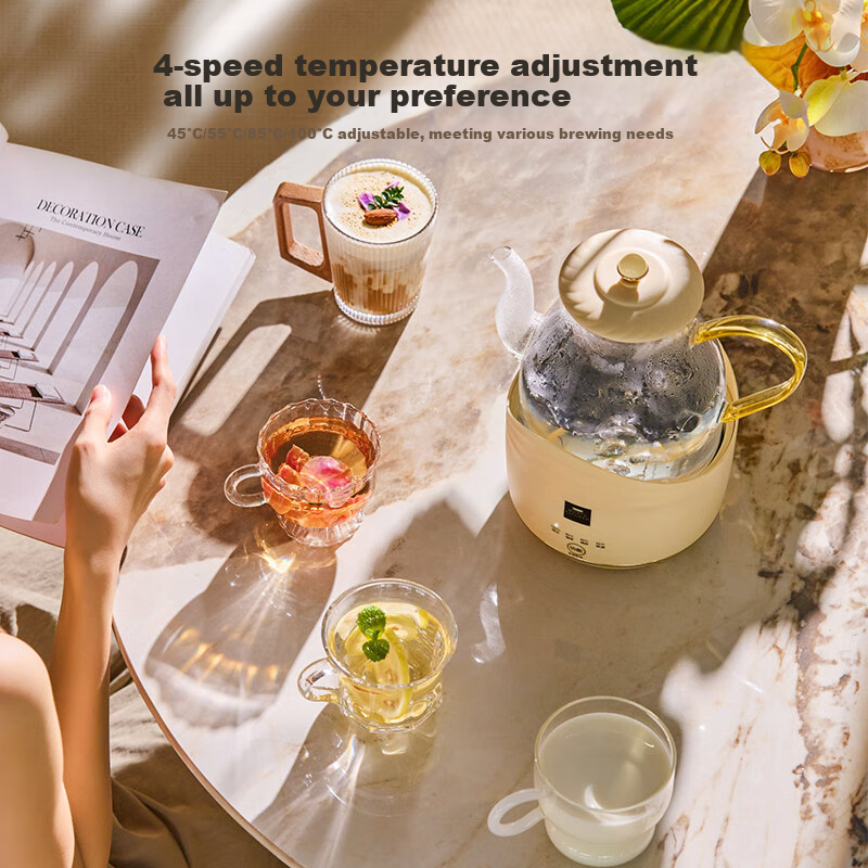 World Kitchen Corning Electric Glass Kettle Intelligent Milk Frother Home Milk W...